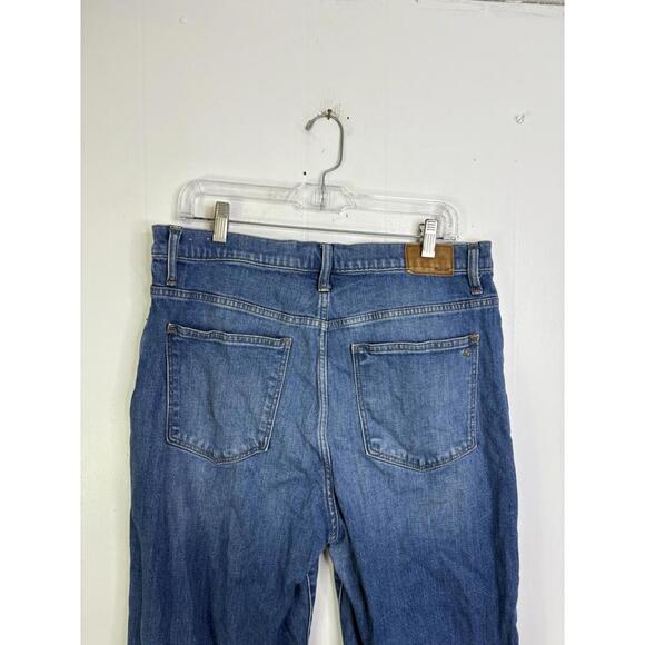 Madewell Jeans Womens 32 Slim Wide Leg Cropped Olympia Wash Button Fly Modest - Picture 6 of 12